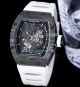 Richard mille RM010 Carbon Case White Rubber Strap Watch(5)_th.jpg